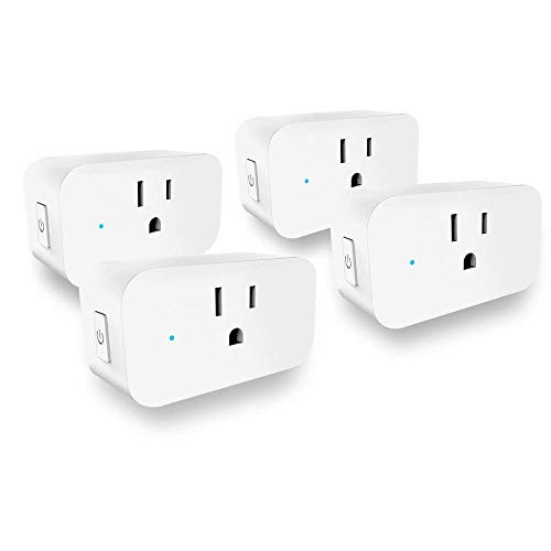 Smart Plug With ETL Listed, WiFi Plug in Switch Compatible With Amazon Alexa and Google Home, Remote Controlled, Timer Controlled, No Hub Required (4 Pack)
