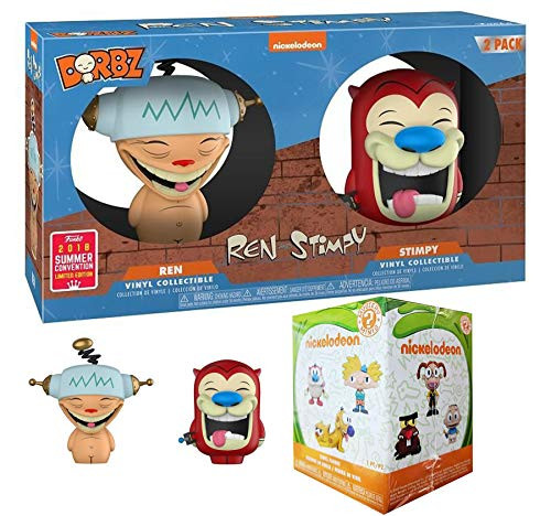 The 90's Ren & Stimpy Nick Figs Figure Collection Nickelodeon Mini Character Figure Cartoon Bundle Happy Joy 2 Pack Exclusive Dorbs + Minis ? Blind Box