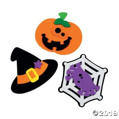 Fun Express Halloween Friends Foam Magnet - Craft Kits - 50 Pieces