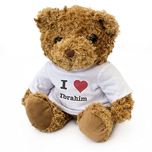 New - I Love Ibrahim - Teddy Bear - Cute Soft Cuddly - Gift Present Xmas Birthday