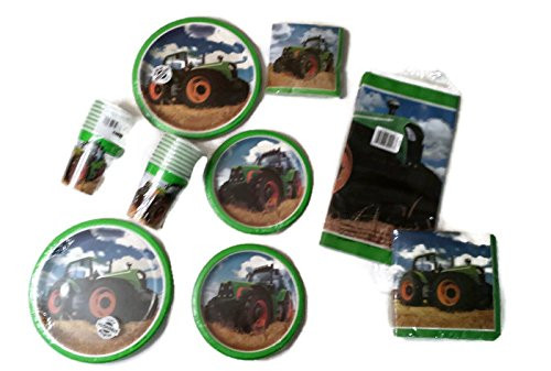 Tractor Time Birthday Party Bundle Plates Napkins Cups Party Kit for 16
