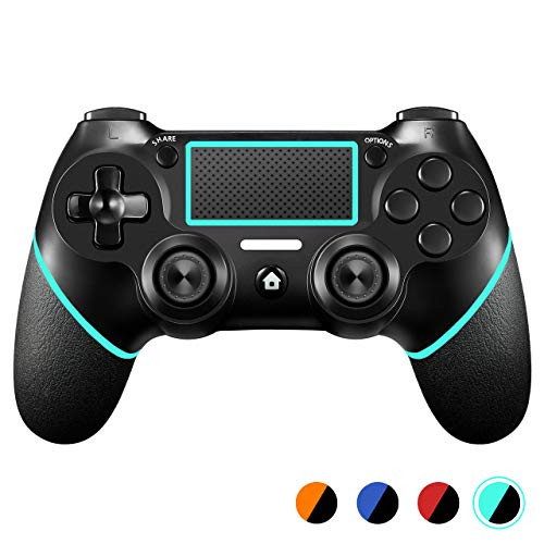 PS4 Controller?Upgraded Version? ORDA Wireless Gamepad for Playstation 4/Pro/Slim/PC(7/8/8.1/10) with Vibration and Audio Function, Mini LED Indicator, USB Cable and Anti-Slip - Berry Blue