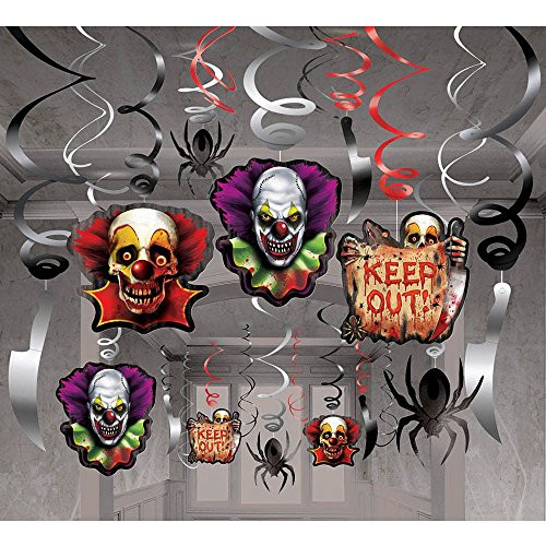 amscan Creepy Carnival Mega Value Pack Foil Swirl Decorations