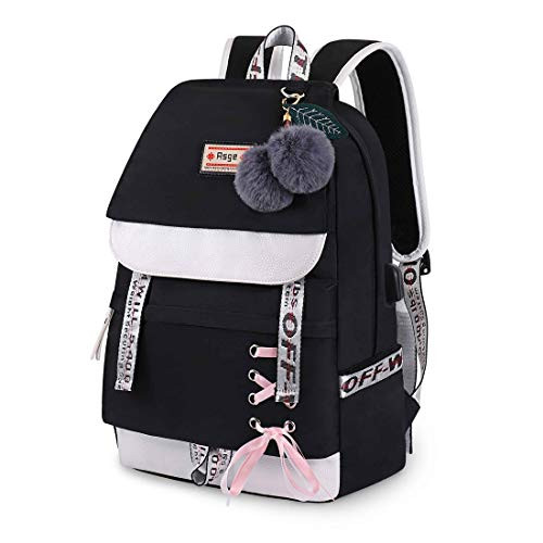 Asge Backpack for Girls Kids Schoolbag Children Bookbag Women Casual Daypack