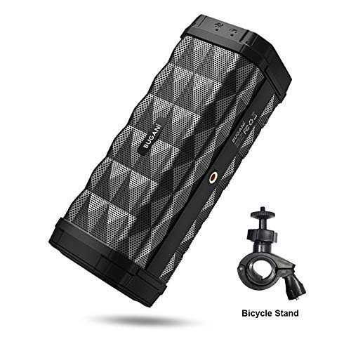 Bluetooth Speakers,M99Portable Bluetooth Speaker 5.0, 100ft Wireless Range, 16w Stereo Sound,Amazing Bass, Built-in Mic,with Stand, Speaker for Home, Outdoors and Travel(Black)