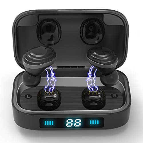 Wireless Earbuds Bluetooth 5.0 in-Ear Headphones LED Display TWS Earphones with 2000mAh Power Case for Box and Earbuds 110H Playtime IPX7