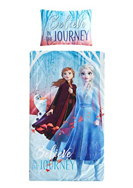 Disney Frozen 2 Sleeping Bag with Pillow Set, Featuring Anna & Elsa