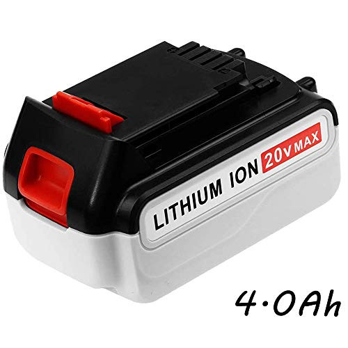 20V 4.0Ah LBXR20 Lithium Replace for Black and Decker 20 Volt Battery LB20 LBX20 LBXR2020-OPE LBXR20B-2 LB2X4020 LB2X4020-OPE Pack of 1
