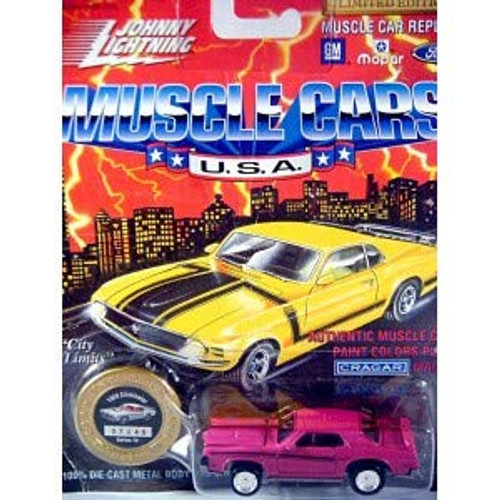 Johnny Lightning 1969 Mercury Cougar Eliminator (Moulin Rouge) Muscle Cars USA Series 10 Limited Edition 1994 Playing Mantis 1:64 Scale Die Cast Vehicle