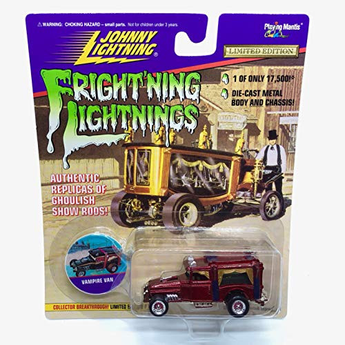 Johnny Lightning Vampire Van (Red) Fright'ning Lightnings Series 2 Limited Edition 1996 Playing Mantis 1:64 Scale Authentic Replicas of Ghoulish Show Rods Die Cast Vehicle (1 of only 17,500)