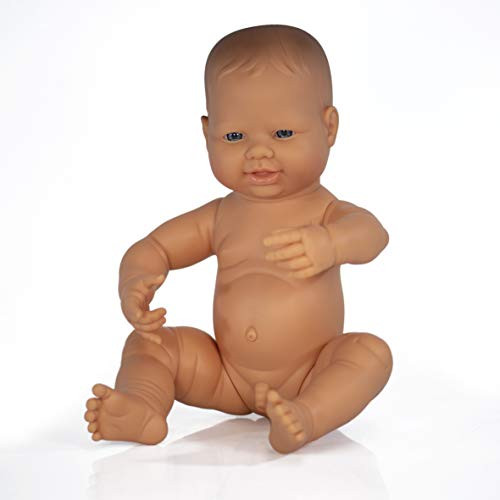 Miniland Educational 15.75'' Anatomically Correct Newborn Baby Doll, Caucasian Boy