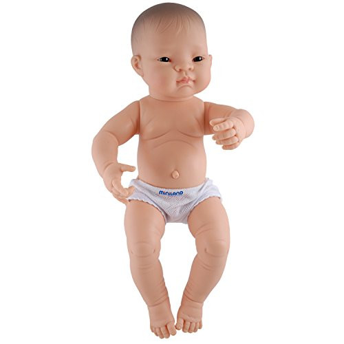 Miniland 15.75'' Anatomically Correct Newborn Baby Doll, Asian Boy