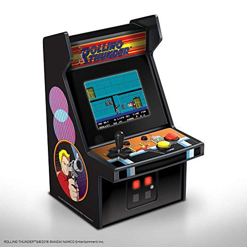 My Arcade Rolling Thunder Micro Player - Fully Playable Mini Arcade - Collectible - Full Color Display - External Speaker - Volume Buttons and Headphone Jack - Battery or Micro USB Powered My Arcade Rolling Thunder Micro Player - Fully Playable Mini Arcade - Collectible - Full Color Display - External Speaker - Volume Buttons and Headphone Jack - Battery or Micro USB Powered