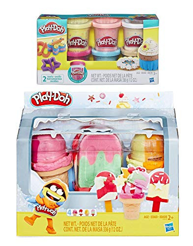 PD Play Doh Ice Pops n Cones Freezer Pack + Play Doh Confetti Compound