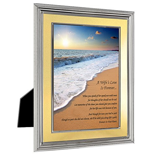A Wifes Love is Forever - Condolence Sympathy Card in Frame