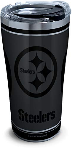 Tervis 1332547 NFL 100-Pittsburgh Steelers Stainless Steel Insulated Tumbler with Clear and Black Hammer Lid, 20 oz - Stainless Steel, 20 oz - Stainless Steel
