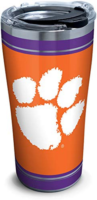 Tervis 1320934 Clemson Tigers Campus Stainless Steel Insulated Tumbler with Clear and Black Hammer Lid, 20 oz, Silver Tervis 1320934 Clemson Tigers Campus Stainless Steel Insulated Tumbler with Clear and Black Hammer Lid, 20 oz, Silver