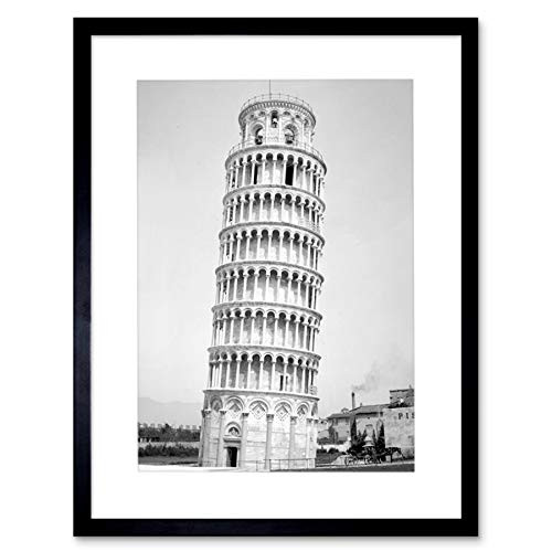 Vintage Photo Architectural Leaning Tower PISA Italy Frame Art Print F12X1708