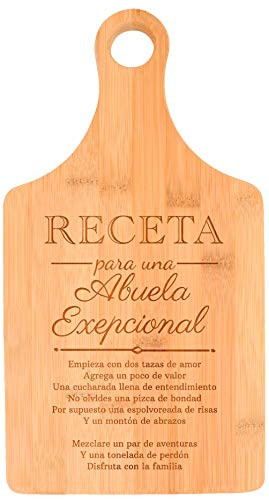 Regalos Para Abuela Receta Para Una Abuela Exepcional Paddle Shaped Bamboo Cutting Board