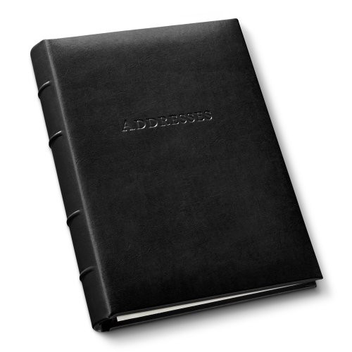 Gallery Leather Desk Address Book Acadia Black