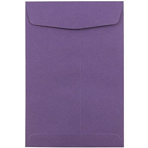 JAM PAPER 6 x 9 Open End Catalog Premium Envelopes - Dark Purple - 50/Pack
