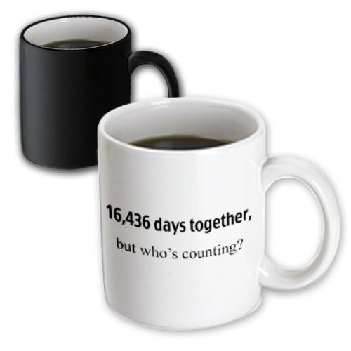 3dRose mug_112216_3 16, 436 Days Together But Whos Counting Magic Transforming Mug, 11-Ounce