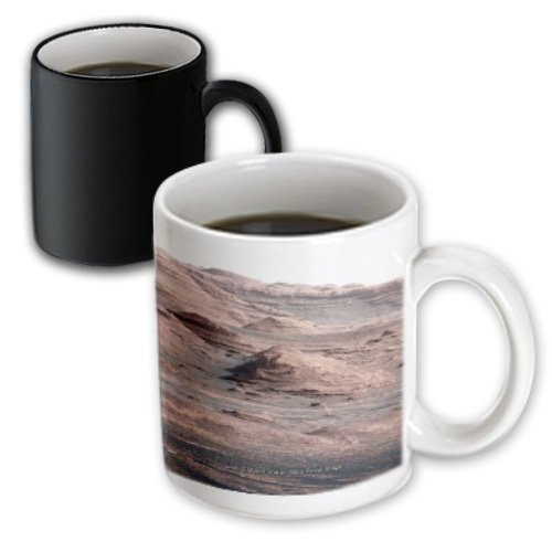 3dRose mug_76835_3 Solar System Base of Mount Sharp Mars Rover Image Magic Transforming Mug, 11-Ounce