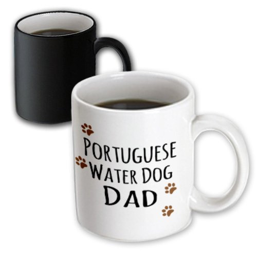 3dRose 153966_3""Portuguese Water Dog Dad" Mug 11 oz Brown