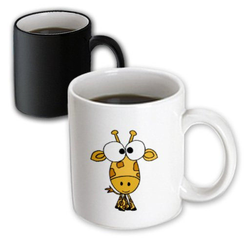 3dRose 195218_3""Funky Giraffe" Mug 11 oz Black/White