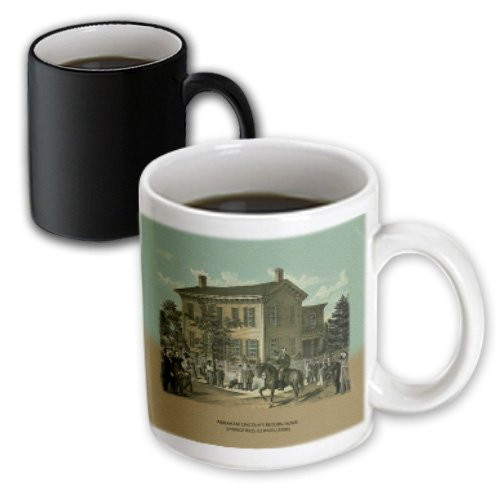 3dRose mug_55421_3 Abraham Lincolns Return Home Springfield, Illinois (1898) Magic Transforming Mug, 11-Ounce