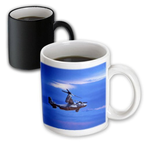 3dRose mug_55969_3 Osprey Helicopter Marines Magic Transforming Mug, 11-Ounce