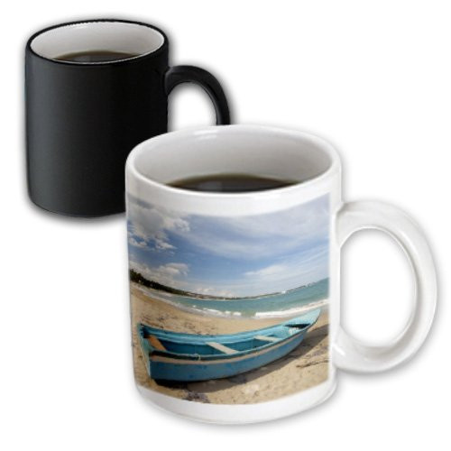 3dRose mug_70692_3 Dominican Republic, Playa Cabarete Beach, Boat-Ca14 Wbi0070 Walter Bibikow Magic Transforming Mug, 11-Ounce