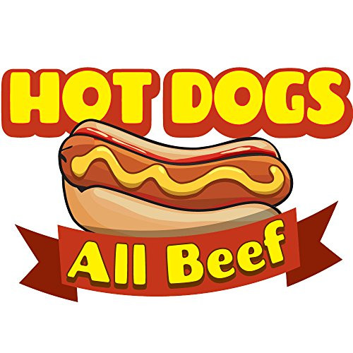 HOT Dogs 36" Concession Decal Sign cart Trailer Stand Sticker Equipment