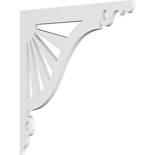 Ekena Millwork BKTP01X18X18MA PVC Bracket, 5/8"W X 18"D X 18"H, White