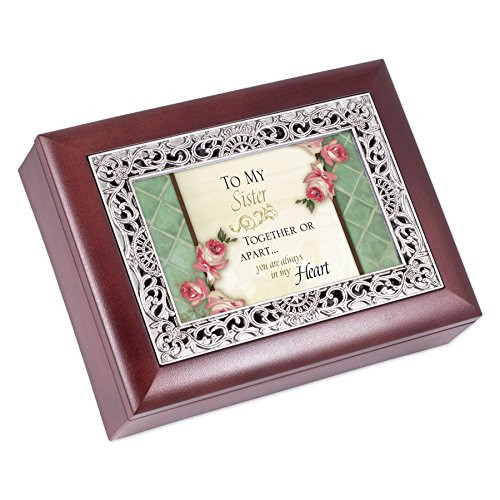 Cottage Garden Sister Together Or Apart Rosewood Jewelry Music Box Plays Wonderful World Cottage Garden Sister Together Or Apart Rosewood Jewelry Music Box Plays Wonderful World