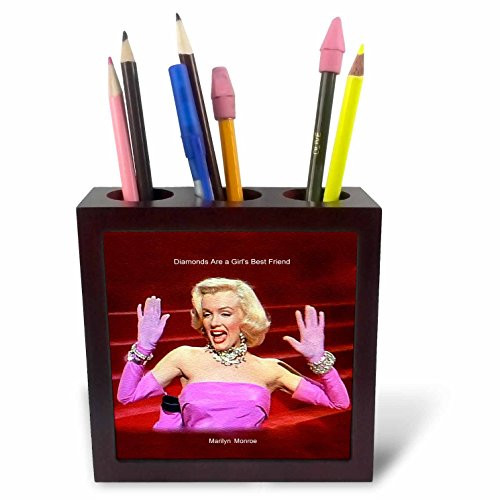 3dRose ph_107176_1 Marilyn Monroe Singing Diamonds are a Girls Best Friend Textured