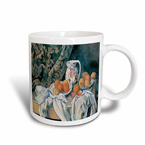 3dRose Picture of Famous Cezanne Still Life Painting Ceramic Mug, 15-Ounce