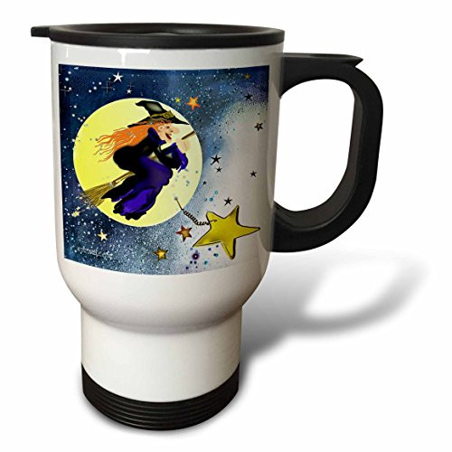 3dRose Halloween Witch Travel Mug, 14-Ounce