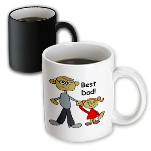 3dRose Best Dad Magic Transforming Mug, 11-Ounce