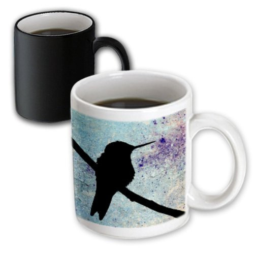 3dRose Hummingbird in Purple and Blue Grunge by Angelandspot Magic Transforming Mug, 11-Ounce 3dRose Hummingbird in Purple and Blue Grunge by Angelandspot Magic Transforming Mug, 11-Ounce