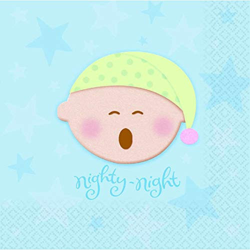"Nighty-Night" A Star is Born Blue Luncheon Napkins, 192 Ct
