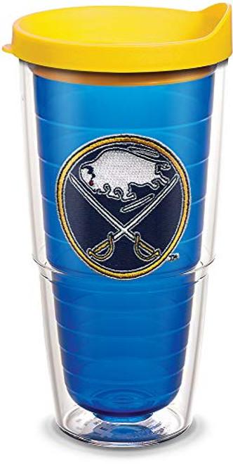 Tervis 1065087 NHL Buffalo Sabres Primary Logo Tumbler with Emblem and Yellow Lid 24oz, Blue Tervis 1065087 NHL Buffalo Sabres Primary Logo Tumbler with Emblem and Yellow Lid 24oz, Blue