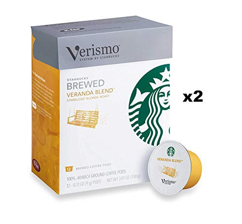 Starbucks Veranda Blend Brewed Coffee Verismo Pods (24 Pods)