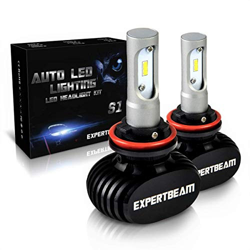 EXPERTBEAM H11 LED Headlight Bulbs, h11 Low beam Fog light, LED Conversion Kit H8 H9, 8000Lm 6500K, Cool White 12x LED CSP Chip (3-Yr-Warranty)