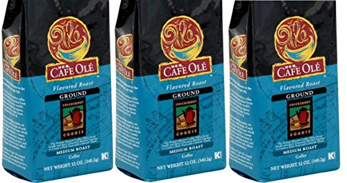 HEB Cafe Ole Ground Coffee 12oz Bag (Pack of 3) (Snickernut Cookie)