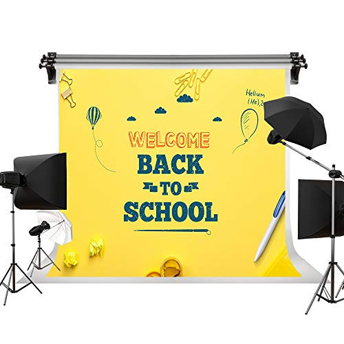 Kate 7x5ft/2.2m(W) x1.5m(H) Back to School Backdrop Happy School Year Background Homecoming Day Backdrop School Party Photography Studio Prop