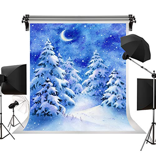 Kate 5x7ft/1.5m(W) x2.2m(H) Winter Backdrop Snow Tree Background White Snow Backdrops Snowflake Photography Photo Studio Props