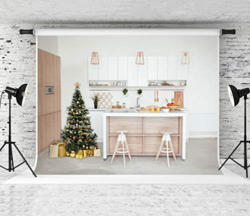 Kate 7x5ft Christmas Photography Backdrop Xmas Tree Backdrop Christmas Kitchen Backdrops