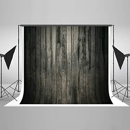 Kate 7x5ft Black Wood Photography Backdrop Dark Wood Wall Pattern Photo Background for Photo Studio Portrait Prop