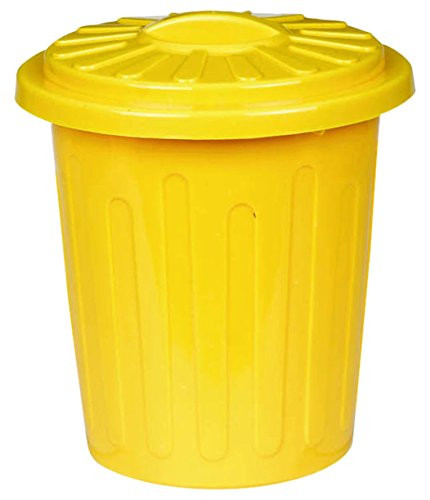 amscan Plastic Trash Can Container | Yellow | Party Accessory | 12 Ct.
